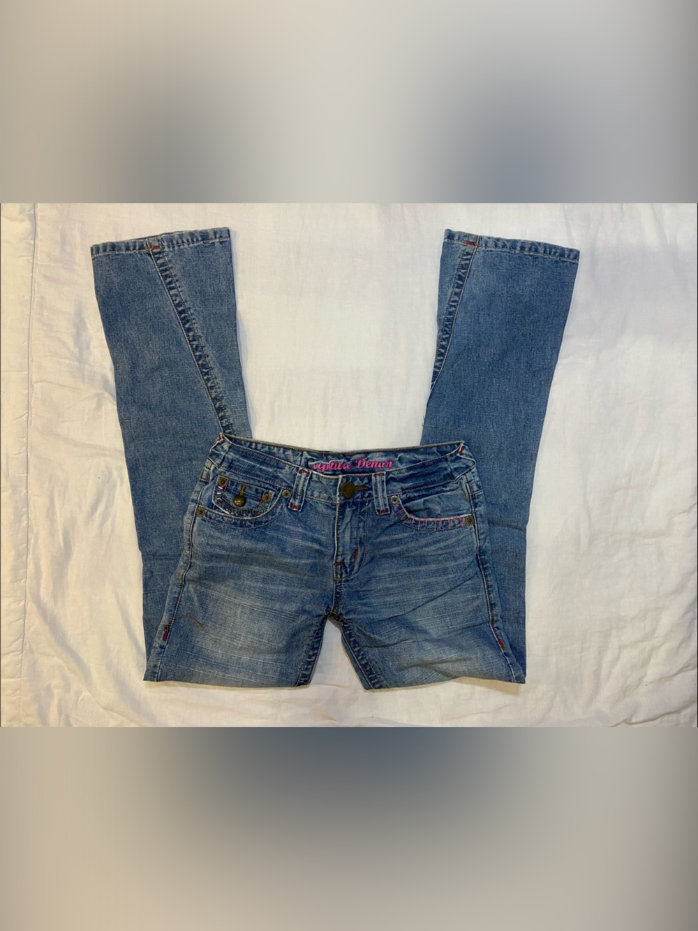 Y2K Lowrise Bootcut Embroidered Jeans